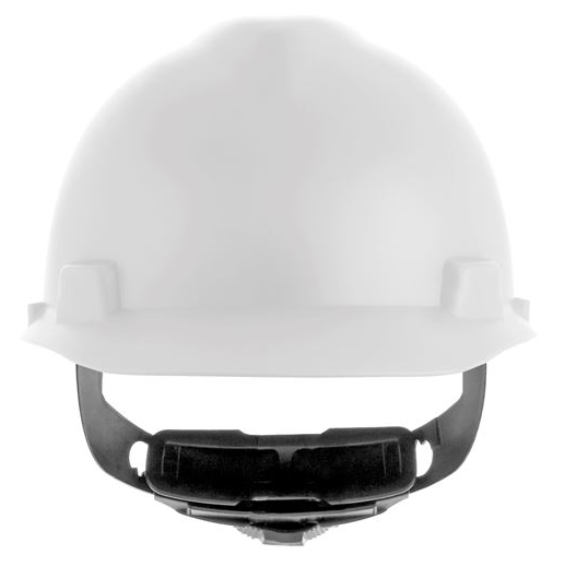 MSA White V-Gard Matte Protective Hard Hat