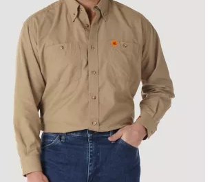 FR Twill Solid Work Shirt, Khaki