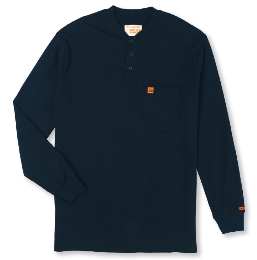 FR Long Sleeve Henley, Navy