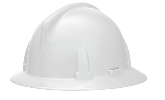 MSA White Topgard- Full Brim Hard Hat