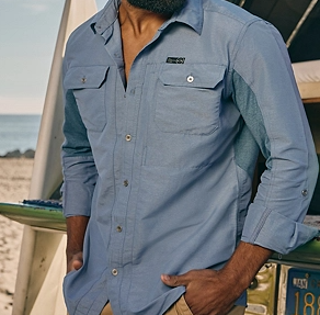 Men's Mix Material Shirt